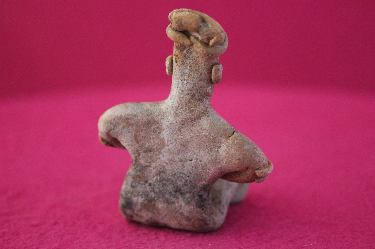 Authentic Pre Columbian Artifact Rare Seated Tomb Figure Colima Mexico COA 188