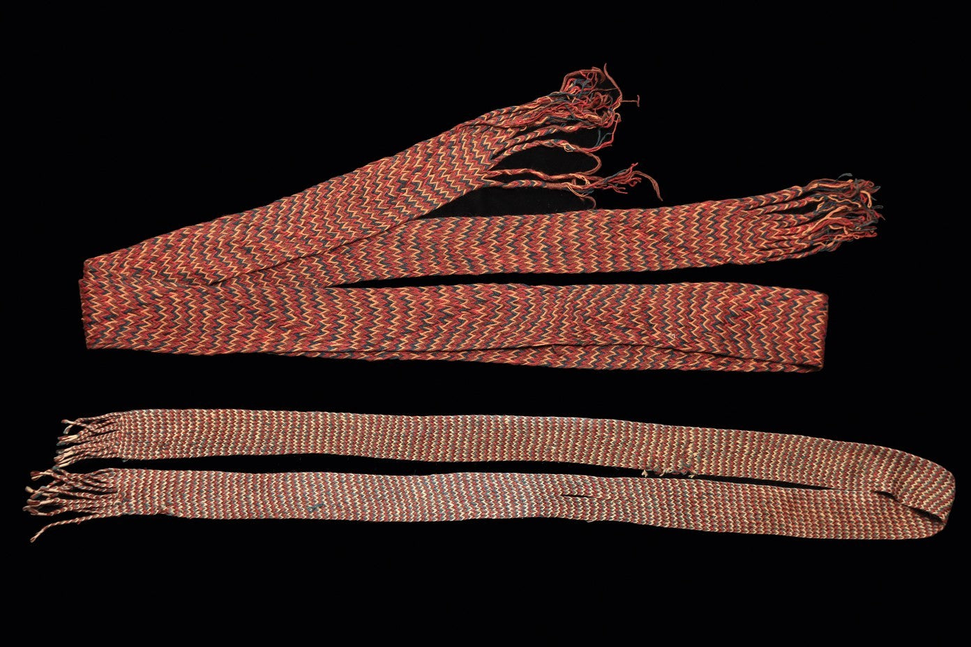 Pre Columbian Artifacts 2 Long Textile Turbans Sihuas Peru 800-1200 AD COA 276