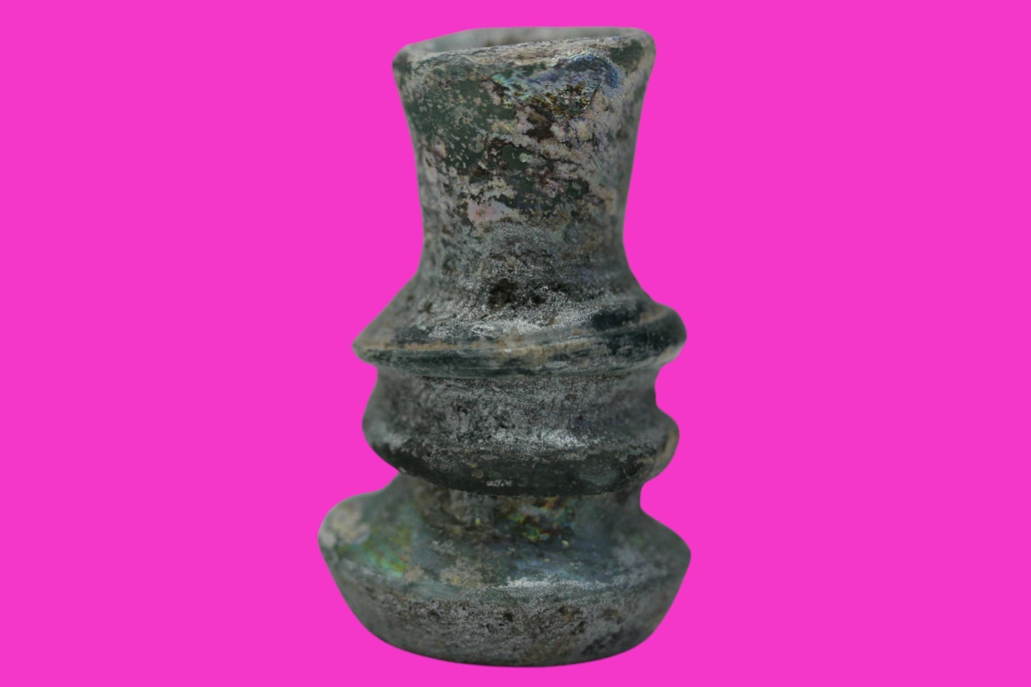 Authentic Persian Artifact Glass Bottle 900-1000 AD Silk Road Hoard COA J29