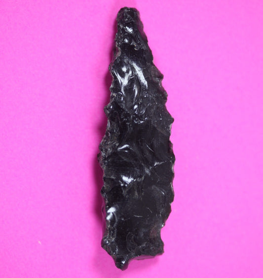 Authentic Pre Columbian Artifact Aztec Arrowhead Battle of Mexico City COA 30