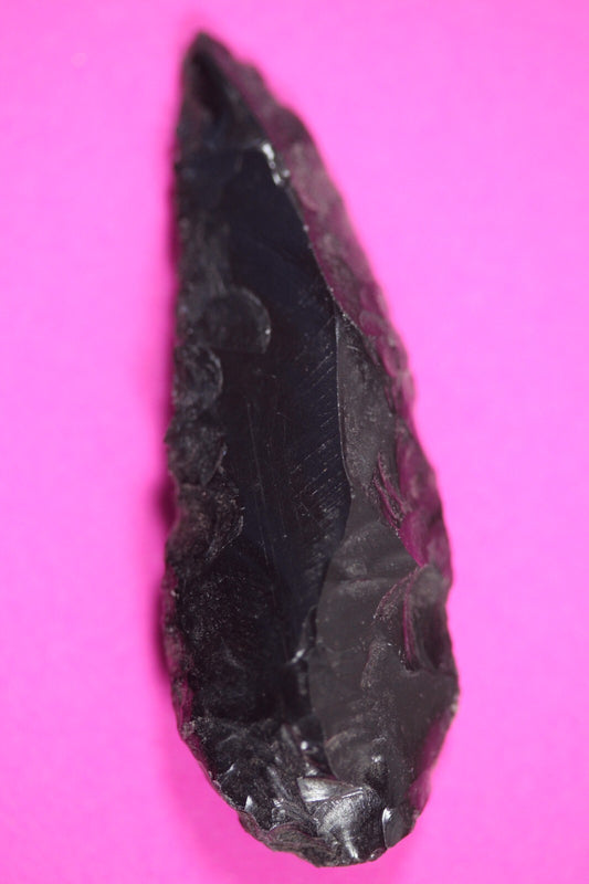 Authentic Pre Columbian Artifact Aztec Arrowhead Battle of Mexico City COA 07
