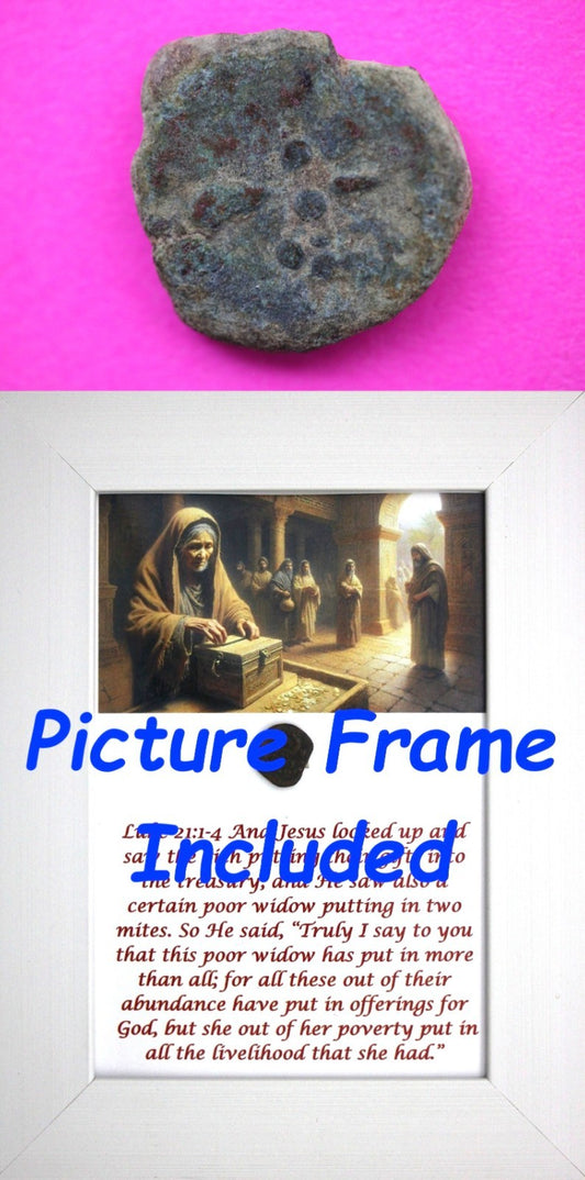 Widows Mite Coin Holy Land Artifact Free Display Frame Jesus Christ Lifetime 93