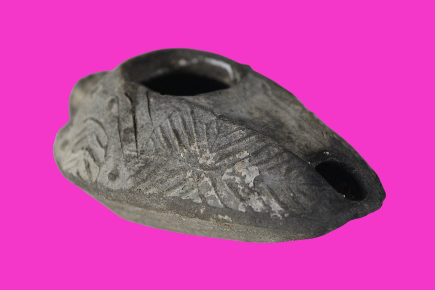 Oil Lamp Holy Land Ancient Artifact Jesus Christ Home Israel 300-600 AD COA 98