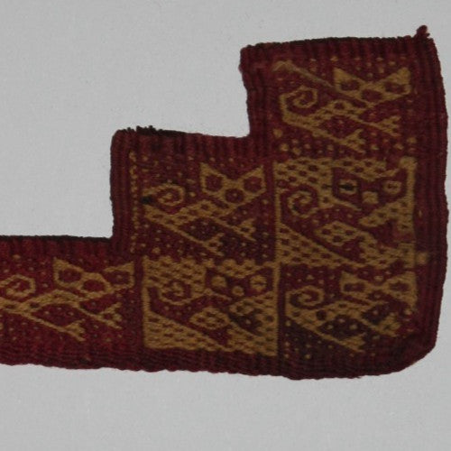 Pre Columbian Authentic Artifact Frameable Textile Border Chancay Peru COA 05