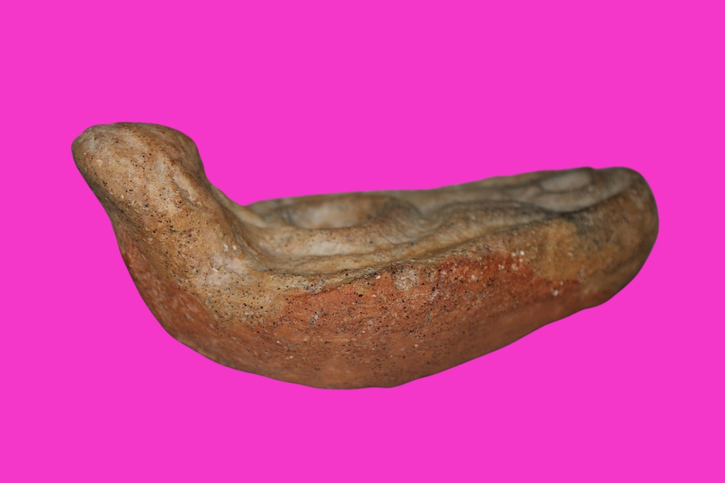 Oil Lamp Holy Land Ancient Artifact Jesus Christ Home Israel 100-400 AD COA J122