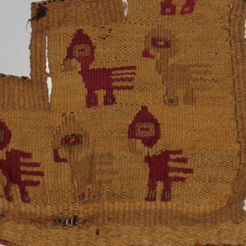 Pre Columbian Artifact Authentic Frameable Textile Border Chancay Peru COA 09