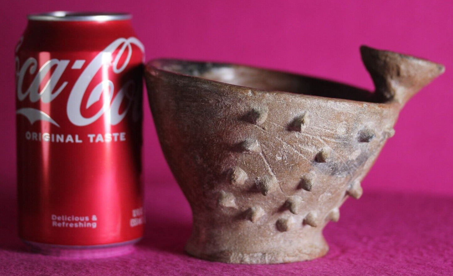 Pre Columbian Authenticrtifact Spiked Bowl Michoacan Ex Arte Primitivo COA T08