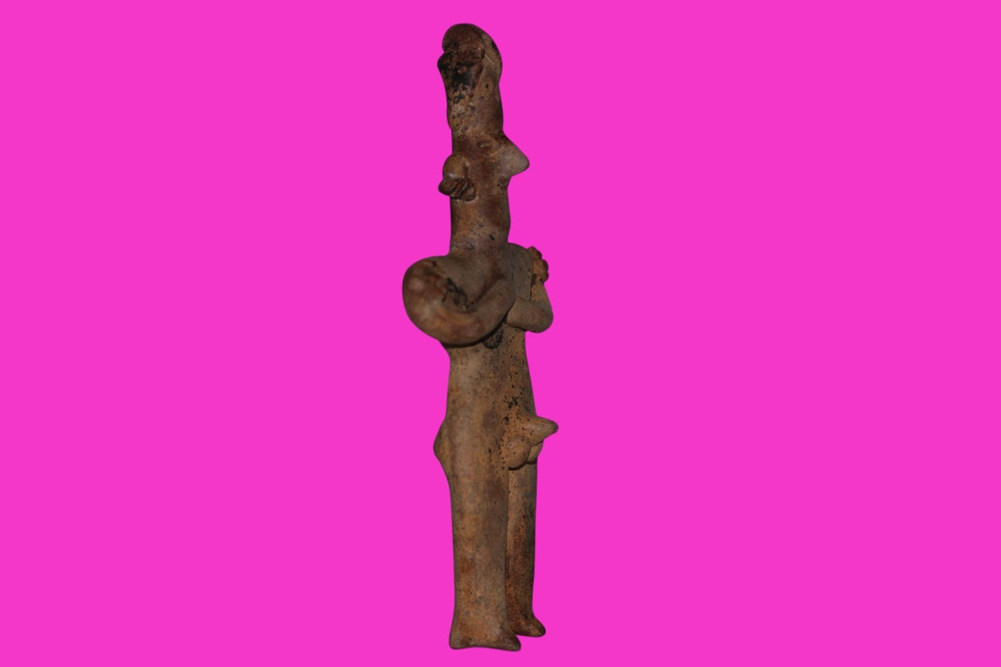Authentic Pre Columbian Artifact Male Shaman Tomb Figure Colima Mexico COA 18