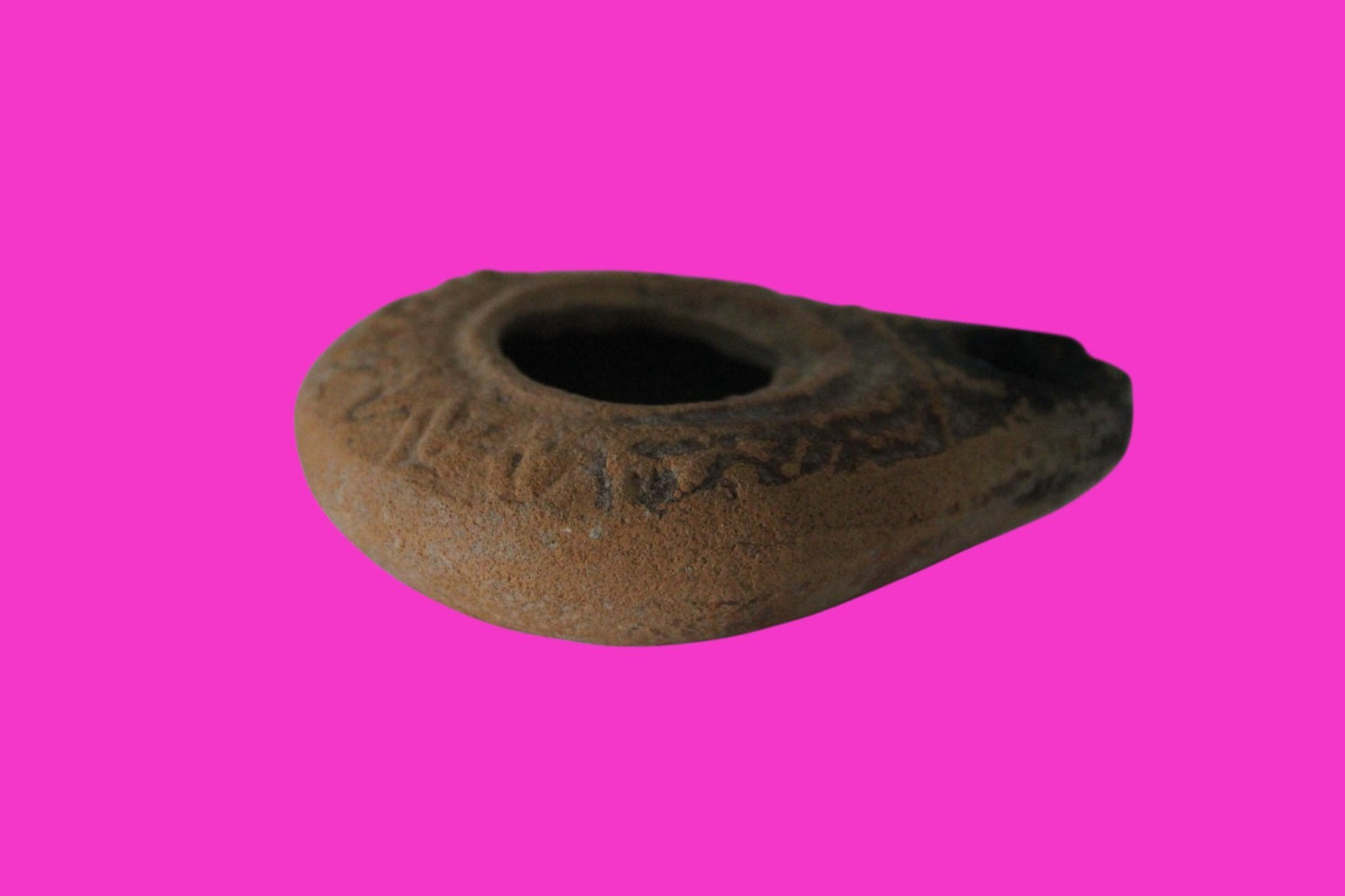 Ancient Holy Land Oil Lamp Artifact Jesus Christ Homeland 100BC-400AD COA 17