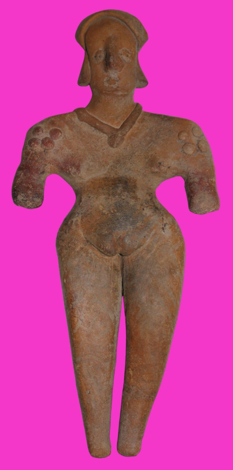 Pre Columbian Artifact BIG Female Shaman Tomb Figure Colima Mexico 100BC COA 250