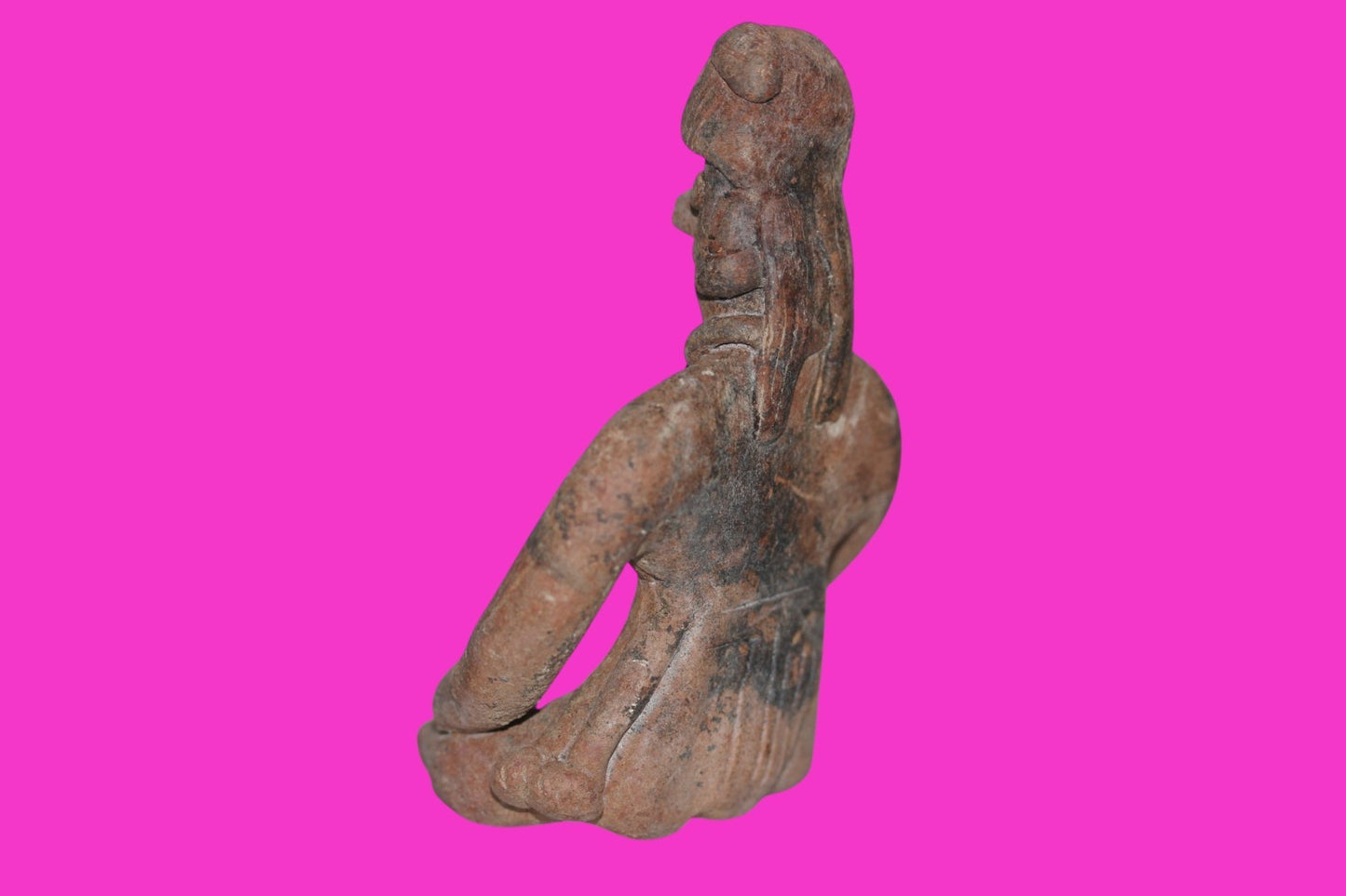 Pre Columbian Artifact Authentic Seated Tomb Figure Colima Mexico 250 AD COA 211