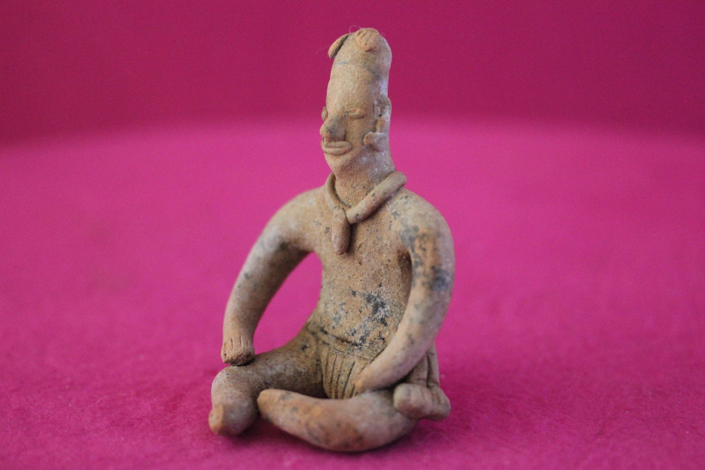 Authentic Pre Columbian Artifact Male Seated Tomb Figure Colima Mexico COA 191