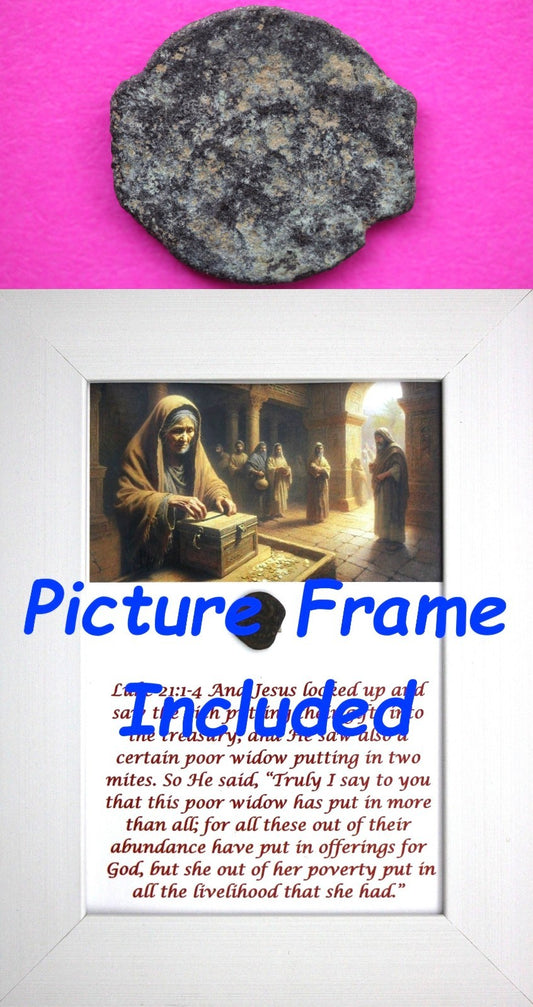 Widows Mite Coin Holy Land Artifact Free Display Frame Jesus Christ Lifetime 81