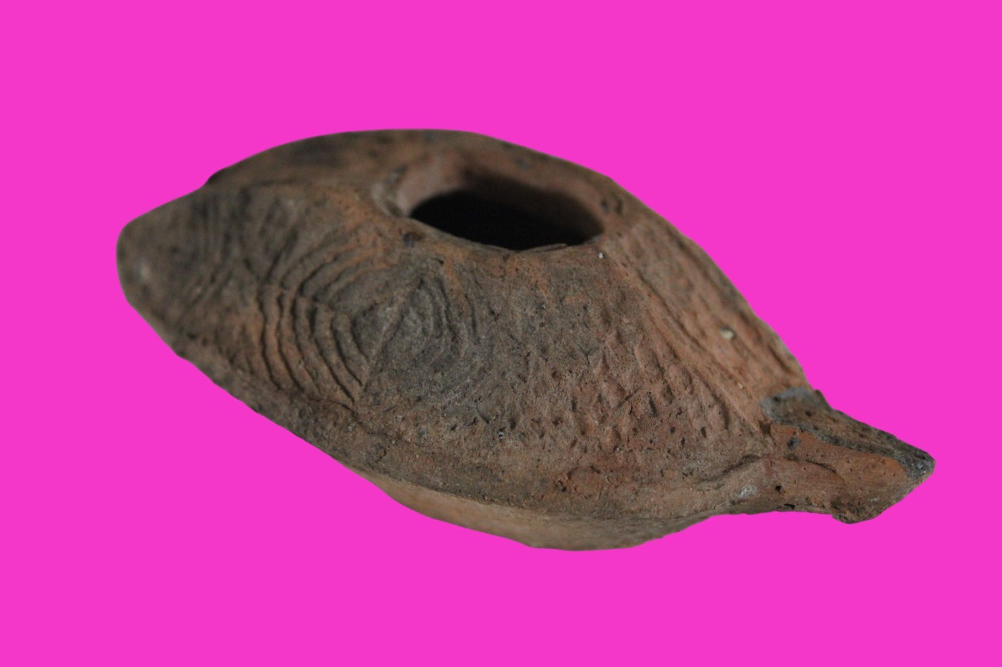 Oil Lamp Holy Land Ancient Artifact Jesus Christ Home Israel 300-600 AD COA 83