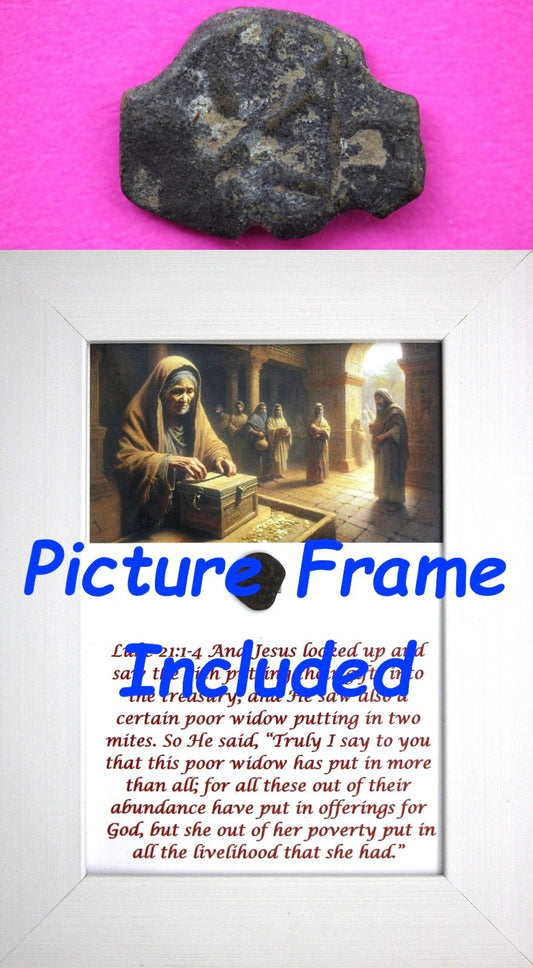 Widows Mite Coin Holy Land Artifact Free Display Frame Jesus Christ Lifetime 75