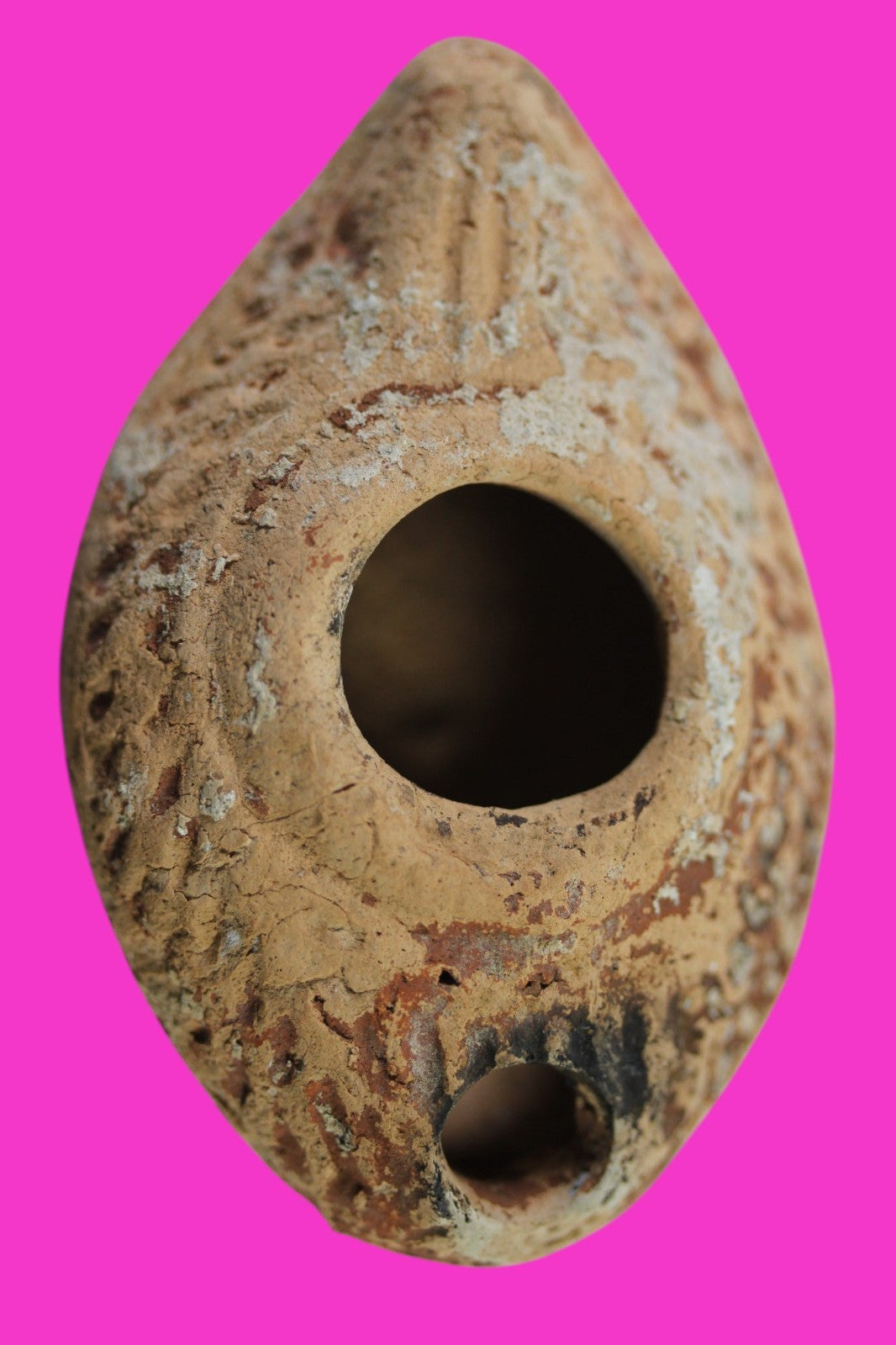 Ancient Holy Land Oil Lamp Artifact Jesus Christ Homeland 100 - 400 AD COA L04