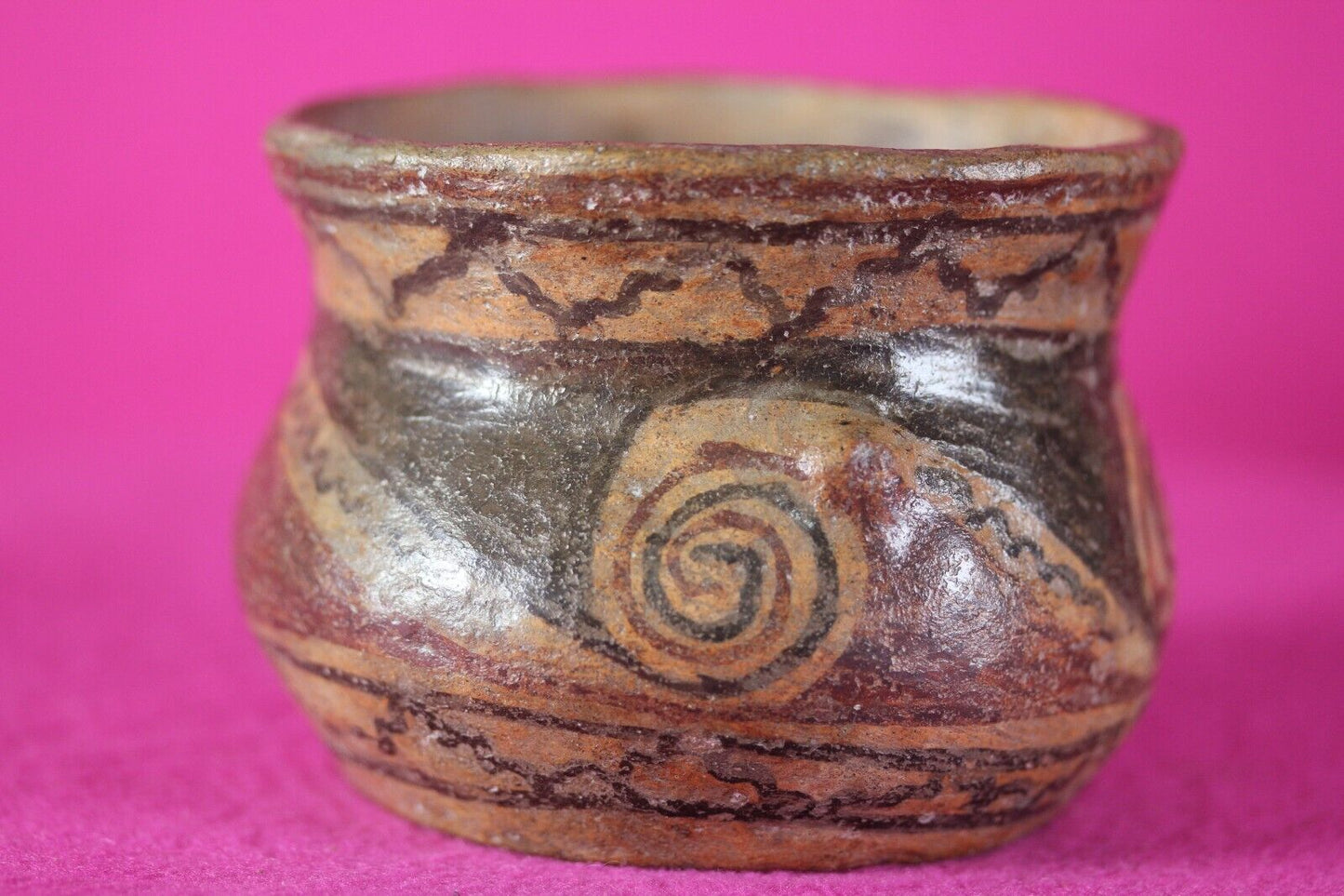 Pre Columbian Casas Grandes Artifact 1150-1450 AD Decorated Bowl Mexico COA J39