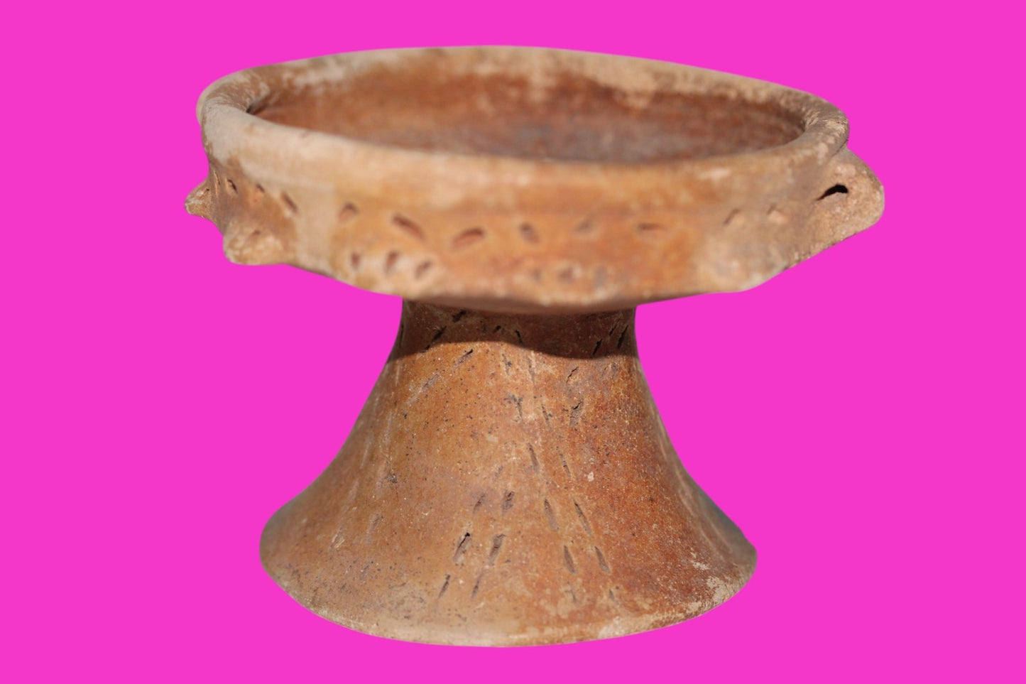 Pre Columbian Artifact Authentic Rattle Bowl Watershed Region Costa Rica COA J87