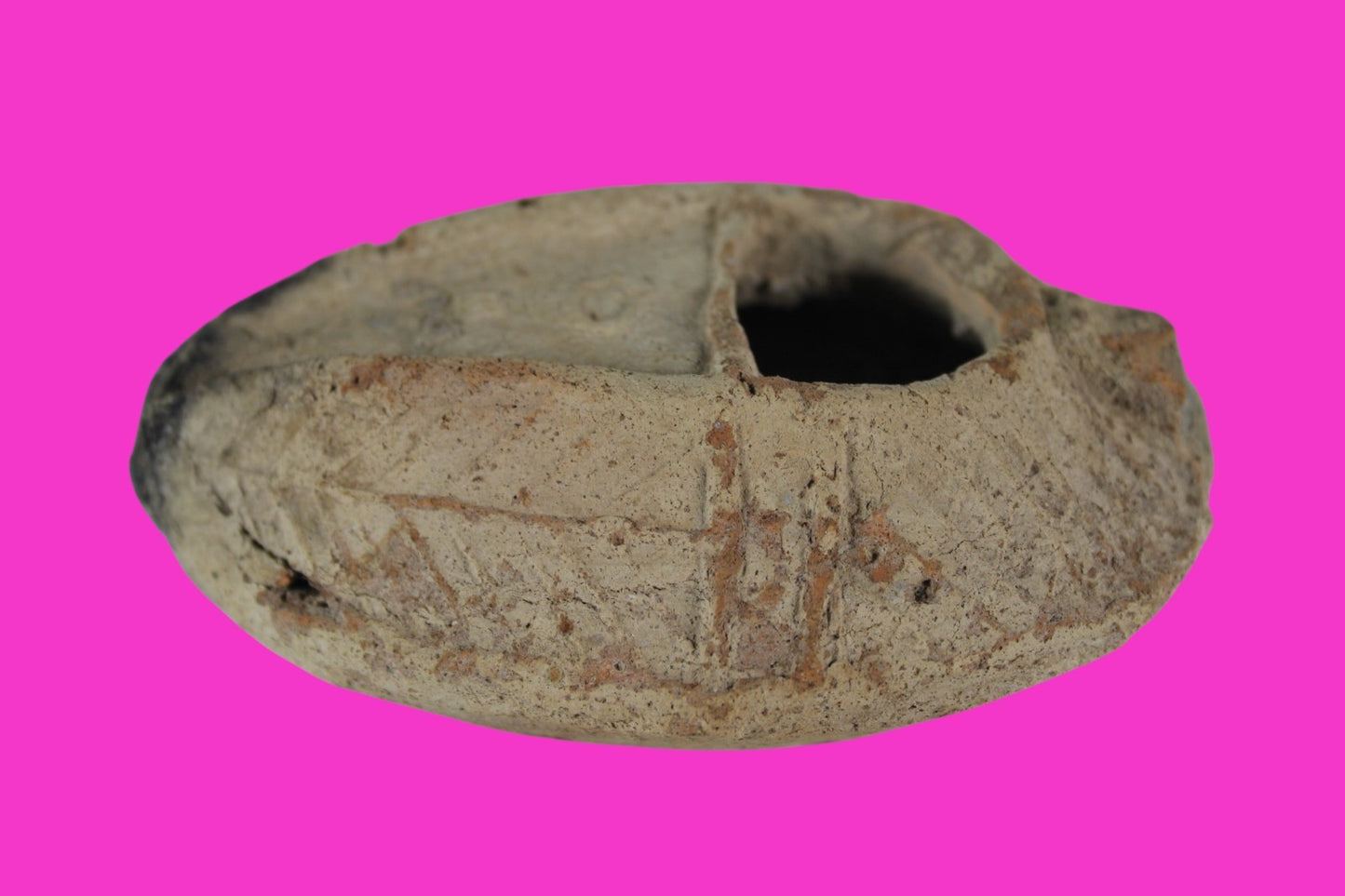Oil Lamp Holy Land Ancient Artifact Jesus Christ Home Israel 300-600 AD COA 105