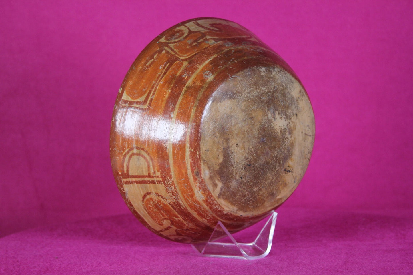 Authentic Pre Columbian Artifact Mayan Decorated Bowl 250-900 AD Yucatan T12