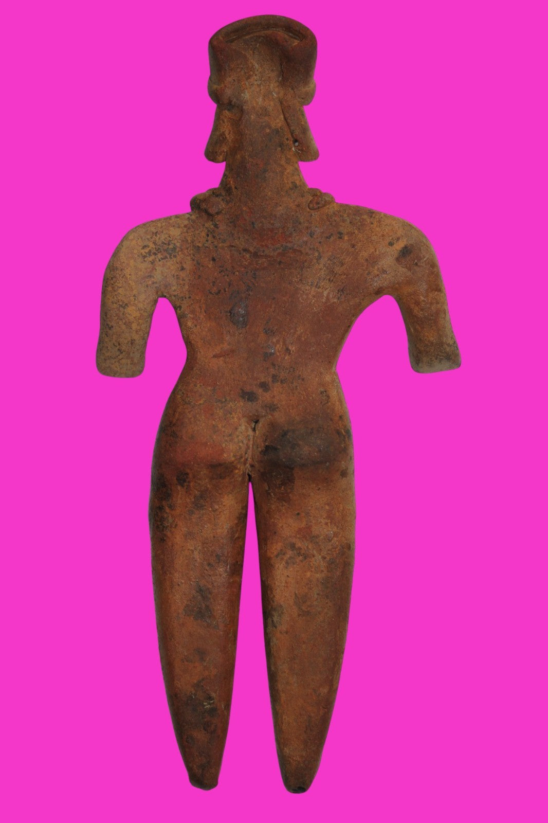 Pre Columbian Artifact 7 inch Male Shaft Tomb Figure Colima Mexico 100BC COA 263
