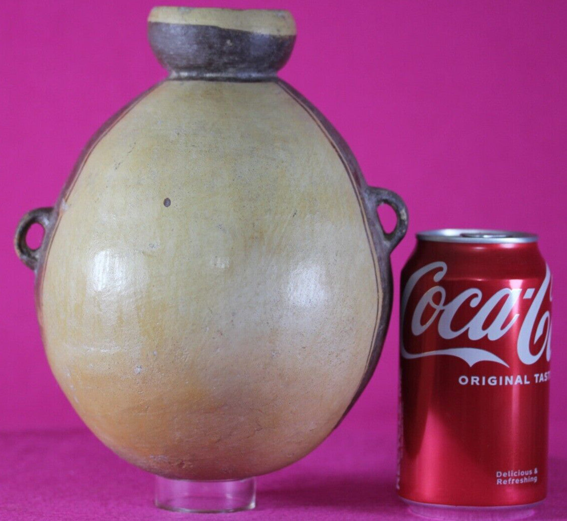 Authentic Pre Columbian Chancay Artifact 800-1200 AD Pottery Jar Peru COA T09