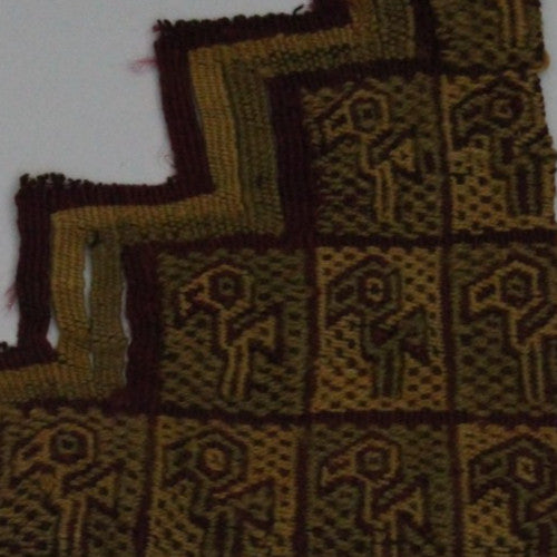 Pre Columbian Artifact Authentic Frameable Textile Border Chancay Peru COA 25