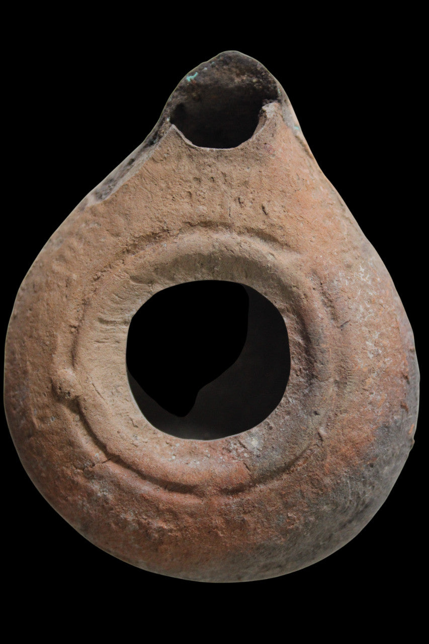 Ancient Holy Land Oil Lamp Artifact Jesus Christ Homeland 100BC-400AD COA 21