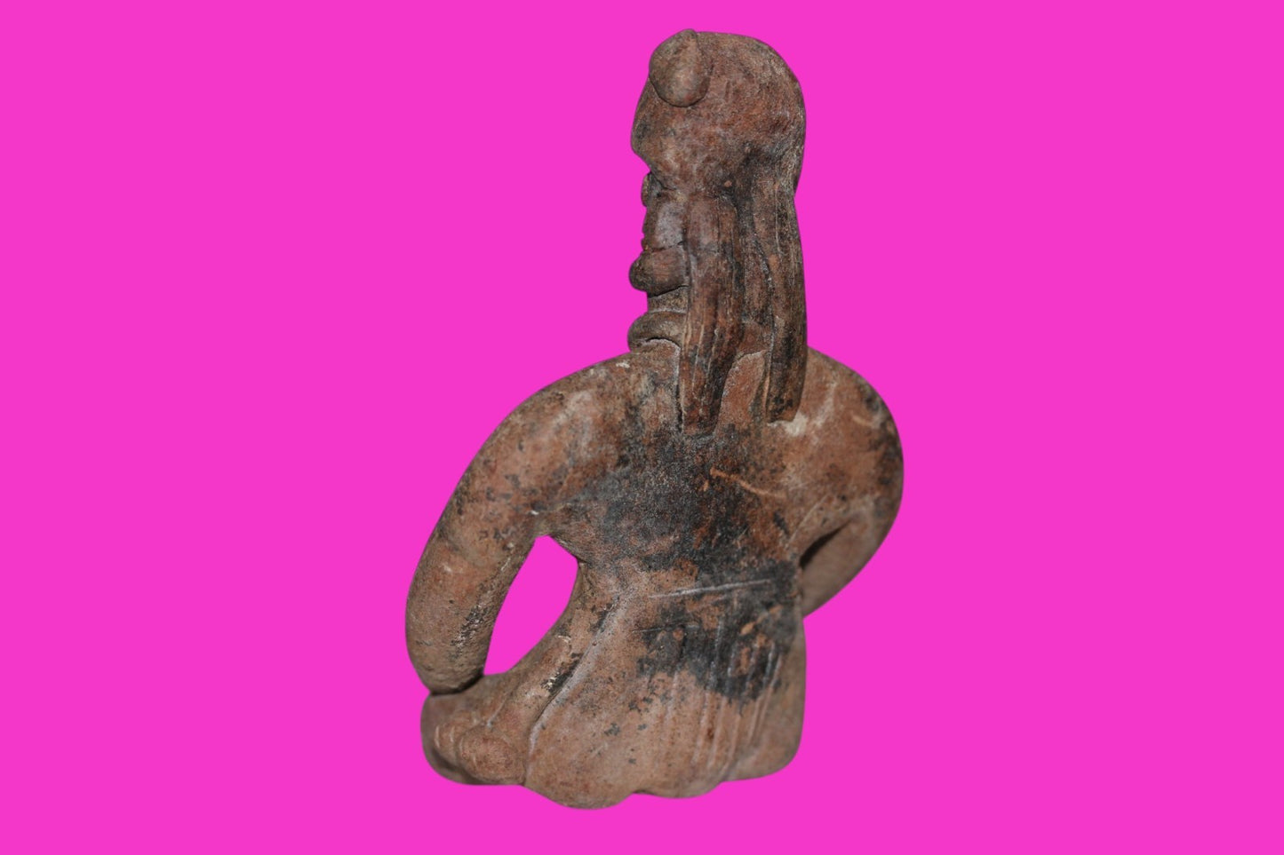 Pre Columbian Artifact Authentic Seated Tomb Figure Colima Mexico 250 AD COA 211