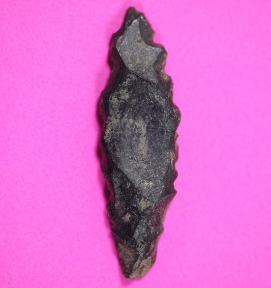 Authentic Pre Columbian Artifact Aztec Arrowhead Battle of Mexico City COA 71