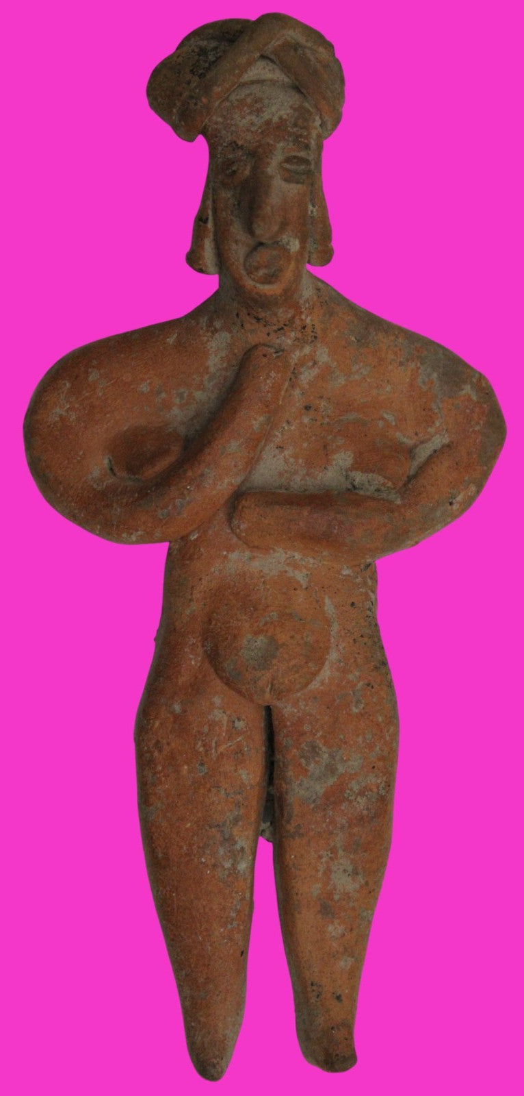 Pre Columbian Artifact 7 Inch Tall Shaft Tomb Figure Colima Mexico 100BC COA 282