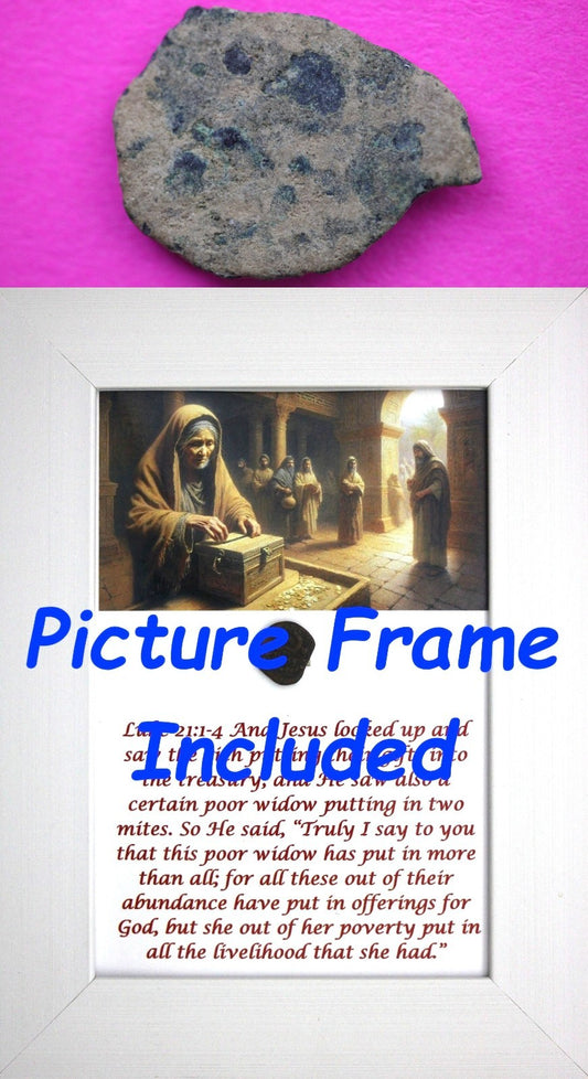 Widows Mite Coin Holy Land Artifact Free Display Frame Jesus Christ Lifetime 95