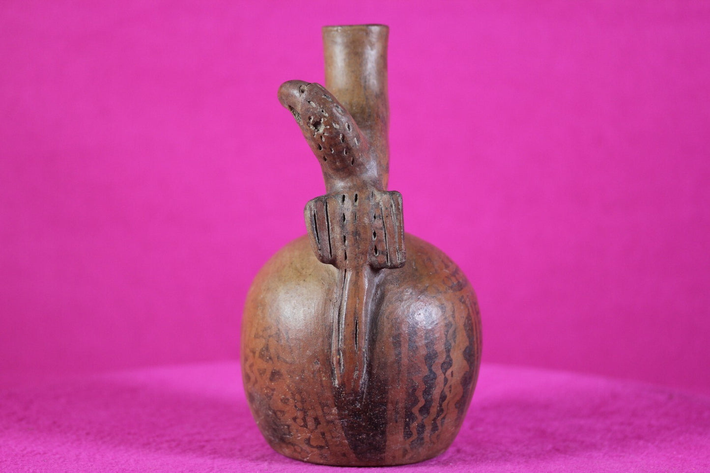 Pre Columbian Authentic Artifact Stirrup Vessel Vicus Peru 500 BC-300 AD COA J03