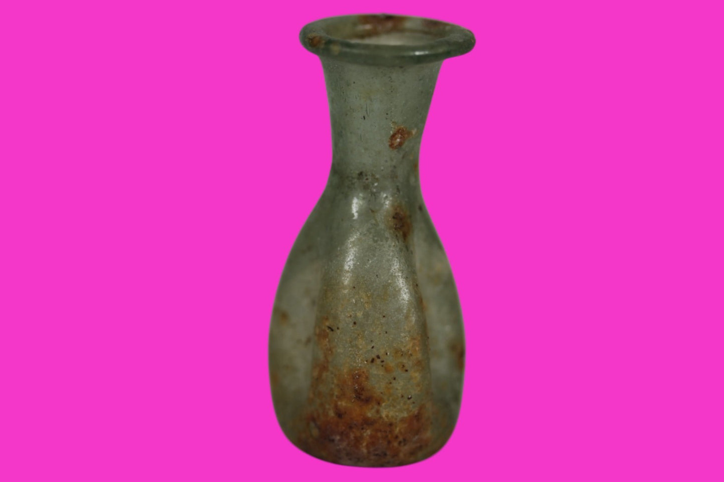 Ancient Holy Land Glass Bottle Authentic Artifact 100-300 AD Roman Era COA J10