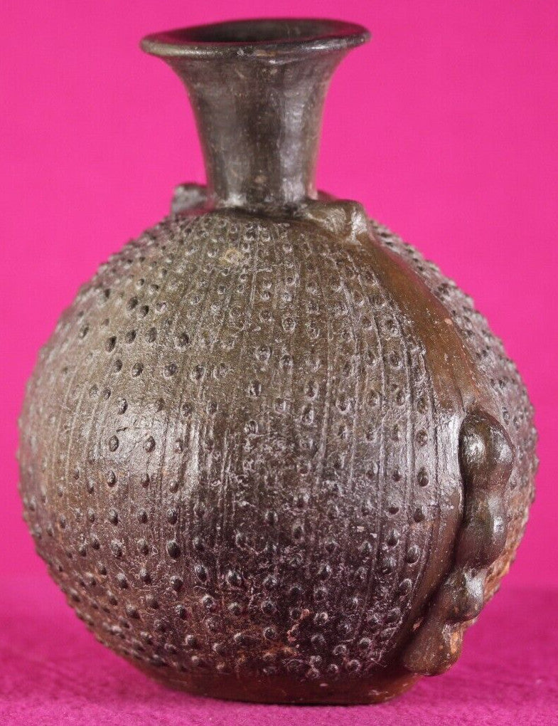 Pre Columbian Artifact Chimu Stippled Pottery Jar 850 AD-1470 AD Peru COA J48