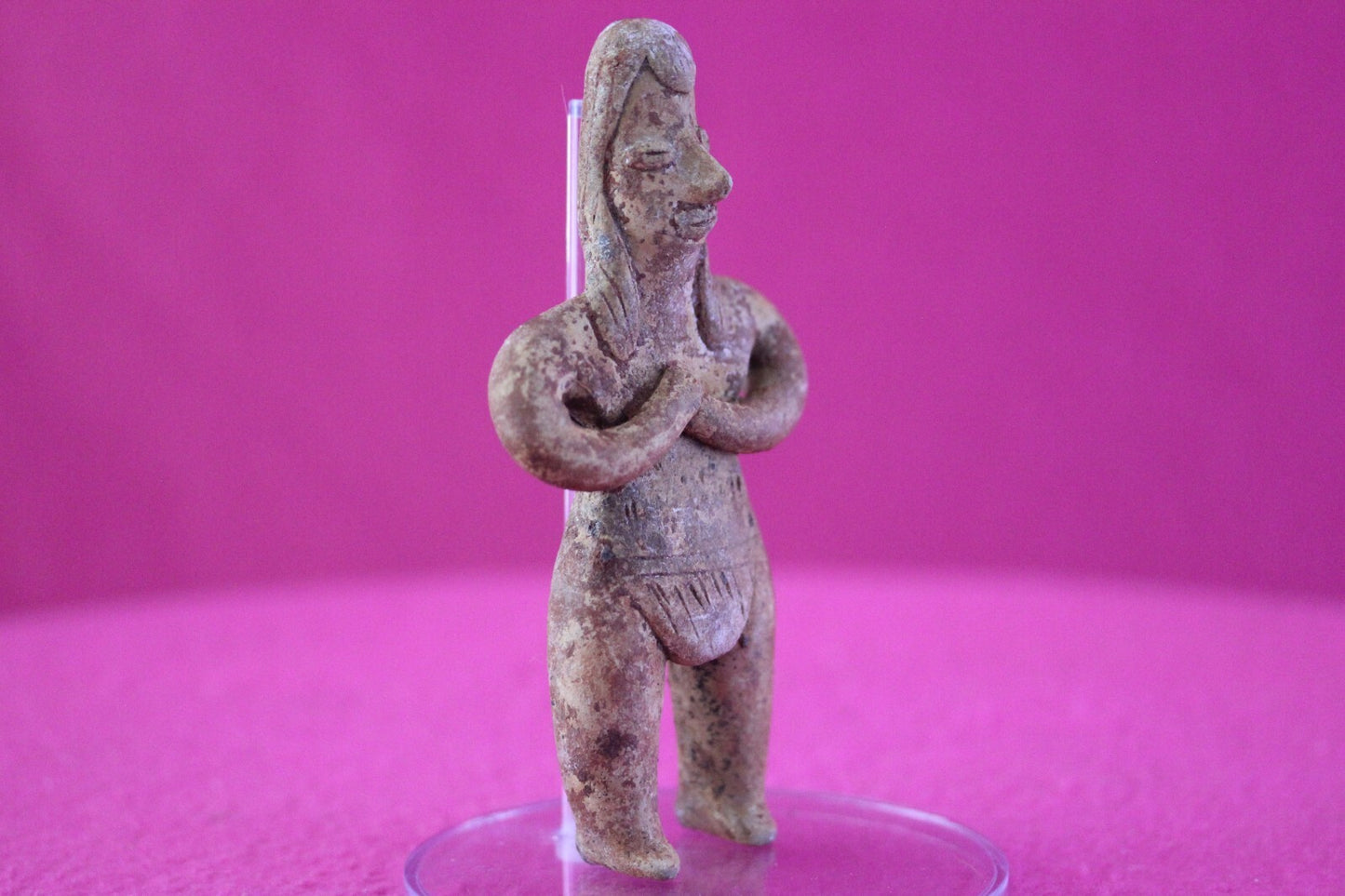 Authentic Pre Columbian Artifact Pretty Lady Tomb Figure Colima Mexico COA 176