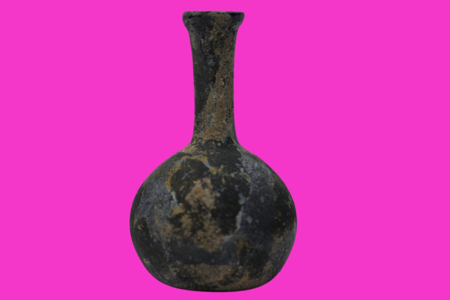 Authentic Ancient Holy Land Artifact Glass Bottle 100-300 AD Roman Era COA J21