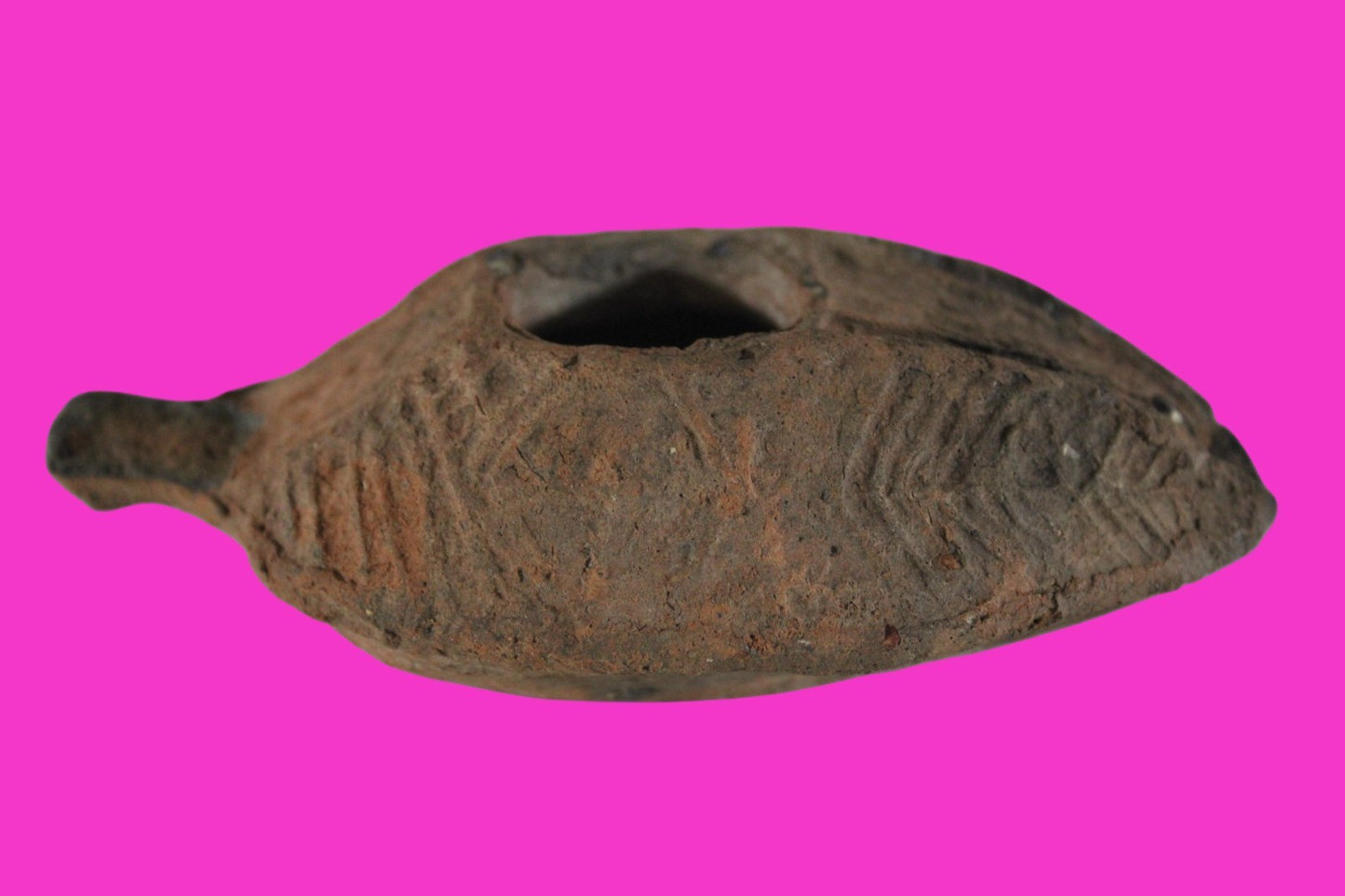 Oil Lamp Holy Land Ancient Artifact Jesus Christ Home Israel 300-600 AD COA 83