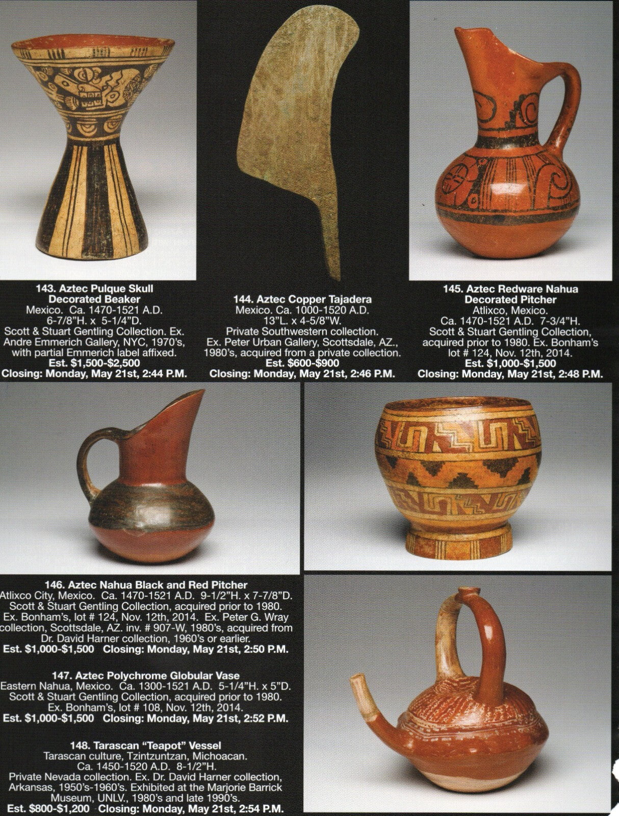 Pre Columbian Artifacts Price & Value Guide Arte Primitivo Auction Catalog #89