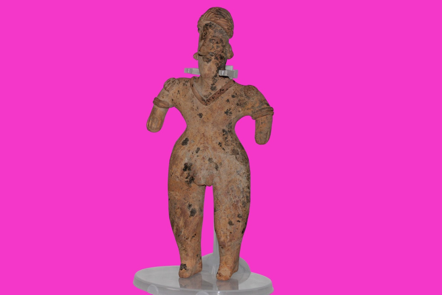 Pre Columbian Artifact 7 inch Female Tomb Figure Colima Mexico 100 BC COA 257