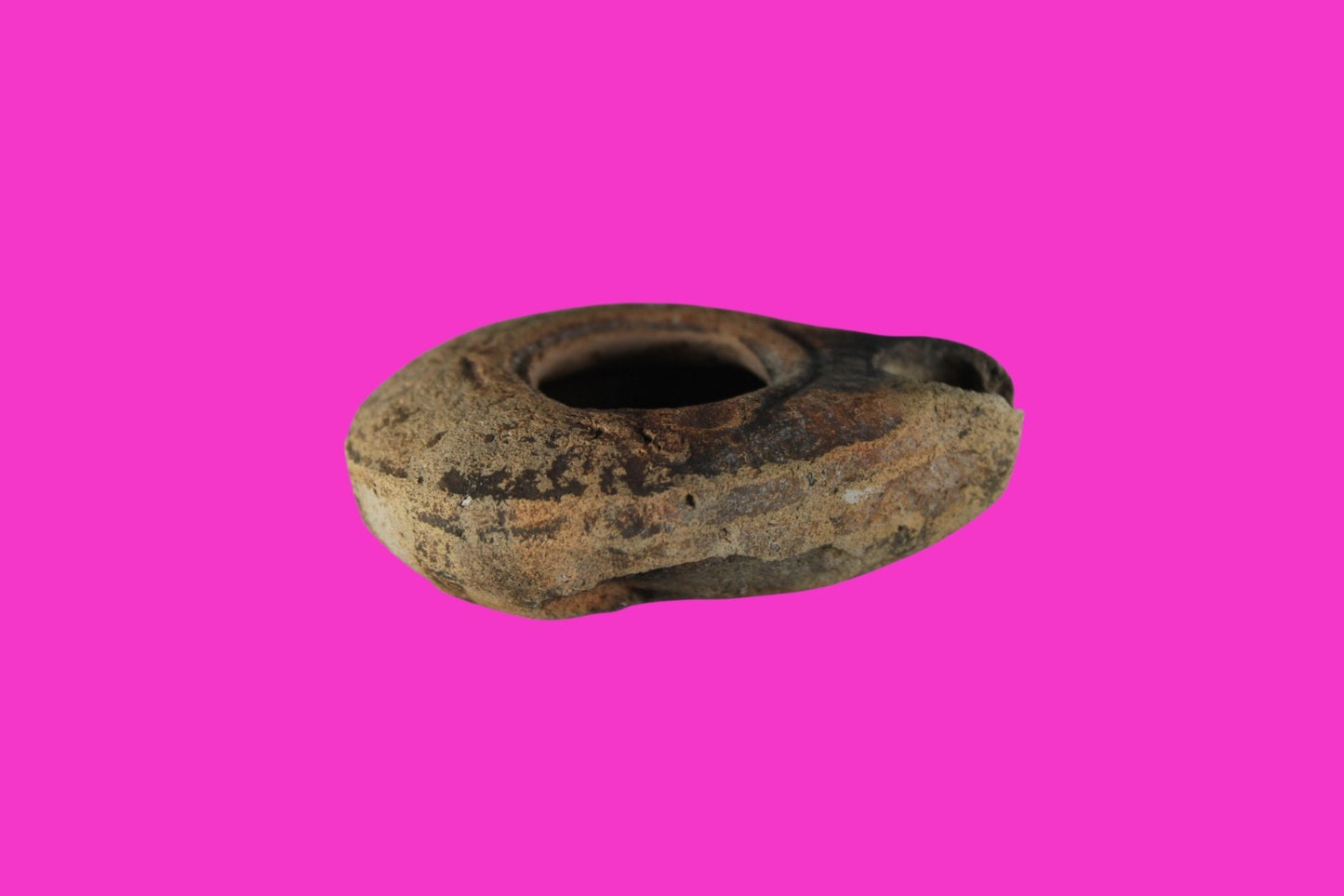 Ancient Holy Land Oil Lamp Artifact Jesus Christ Homeland 100BC-400AD COA 14