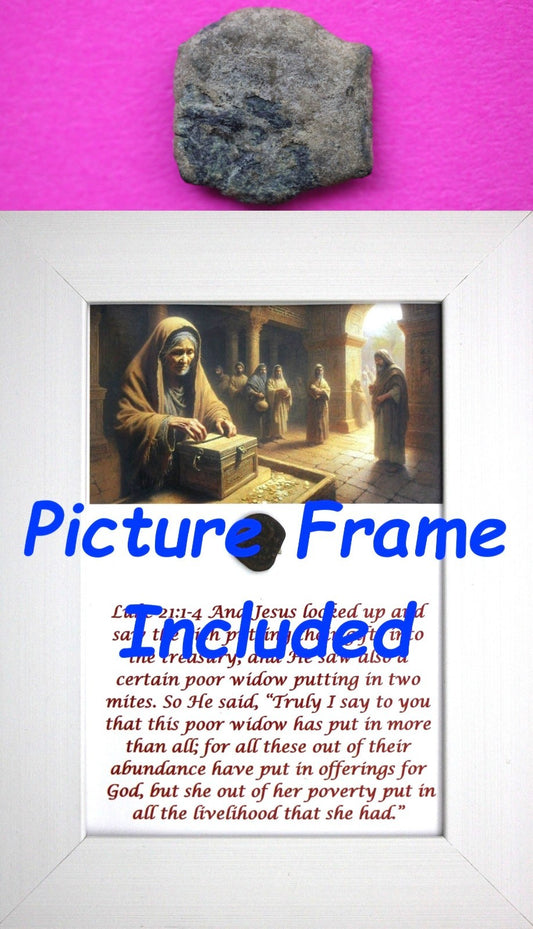 Widows Mite Coin Holy Land Artifact Free Display Frame Jesus Christ Lifetime 191
