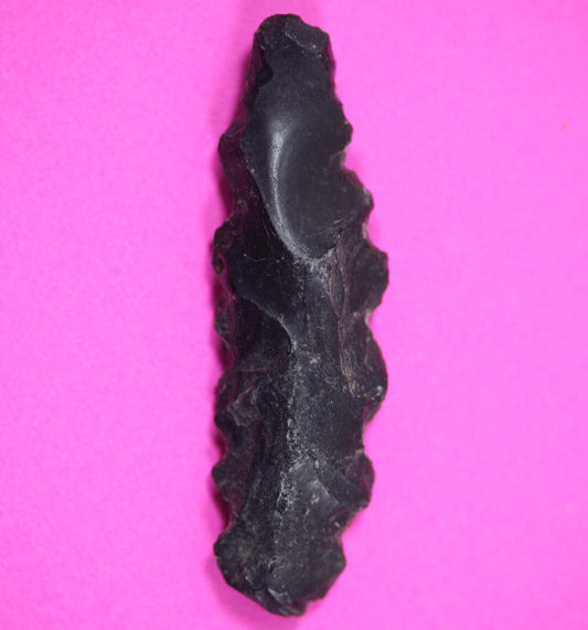 Authentic Pre Columbian Artifact Aztec Arrowhead Battle of Mexico City COA 33