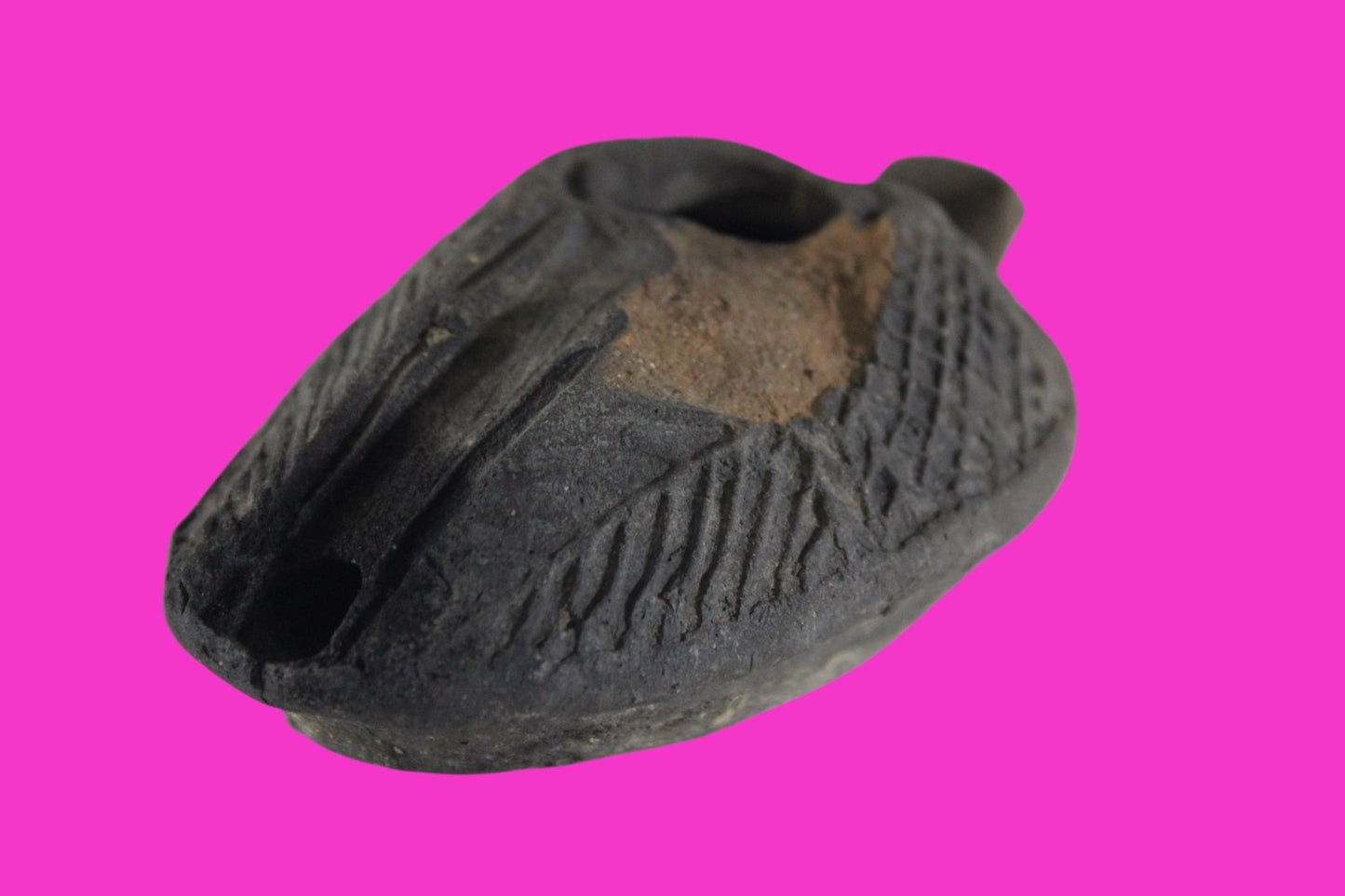 Oil Lamp Holy Land Ancient Artifact Jesus Christ Home Israel 300-600 AD COA 75