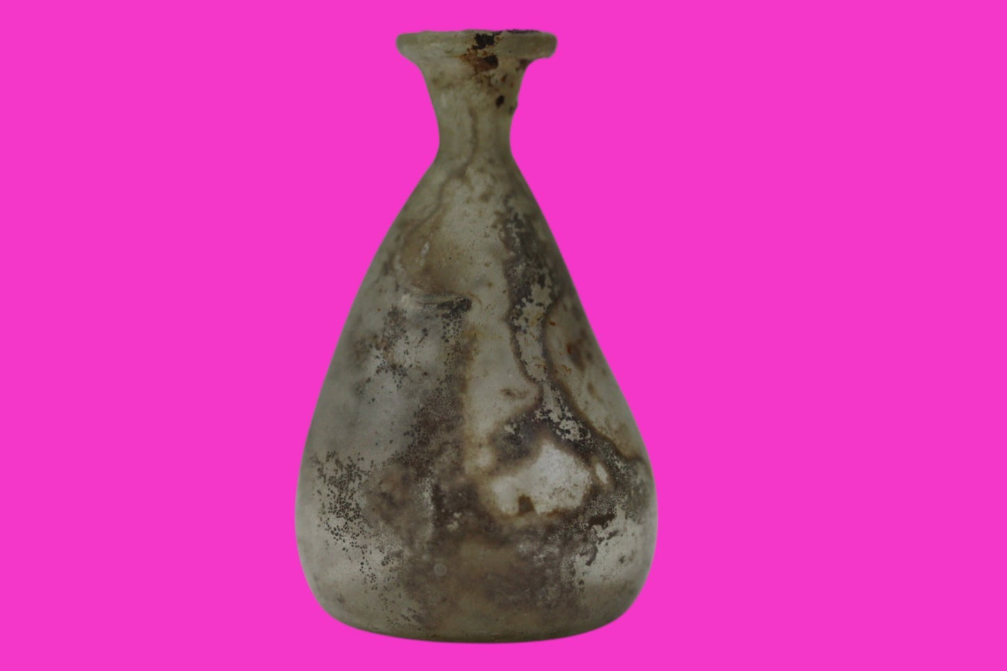 Ancient Holy Land Glass Bottle Authentic Artifact 100-300 AD Roman Era COA J08