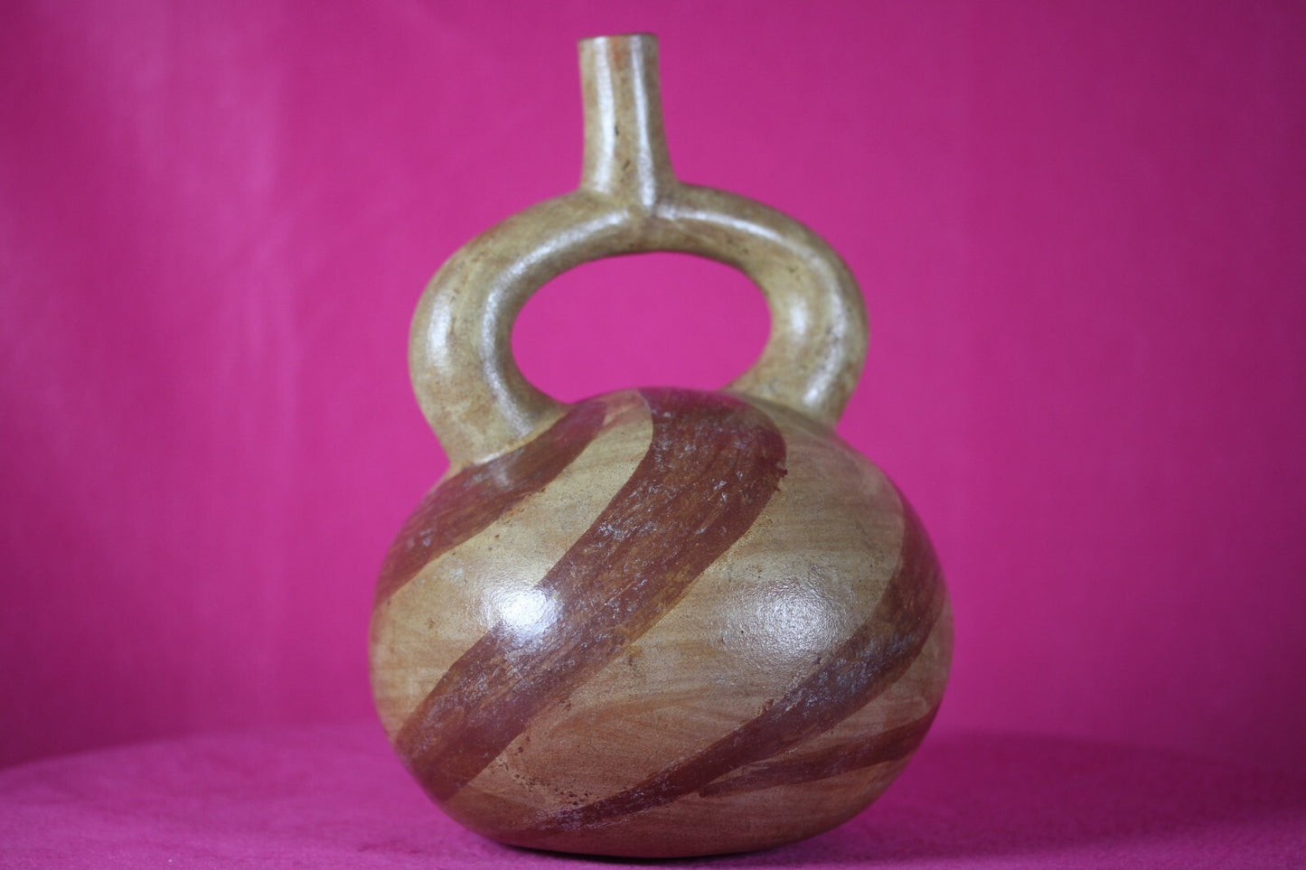 Pre Columbian Authentic Artifact Stirrup Vessel Moche Ex Arte Primitivo COA T32