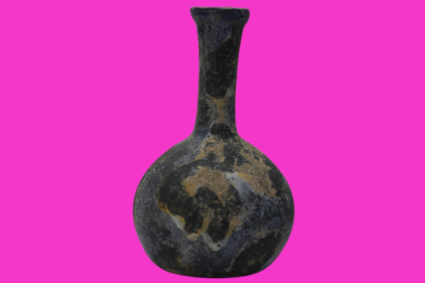 Authentic Ancient Holy Land Artifact Glass Bottle 100-300 AD Roman Era COA J21