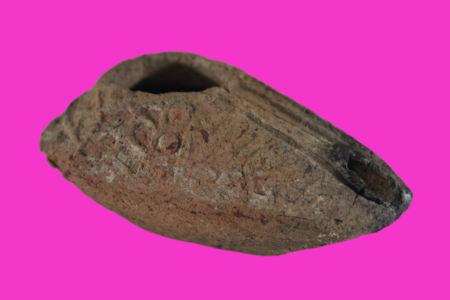 Oil Lamp Holy Land Ancient Artifact Jesus Christ Home Israel 300-600 AD COA 78