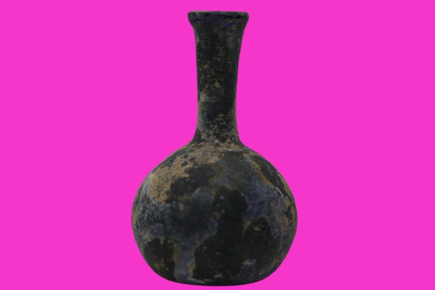 Authentic Ancient Holy Land Artifact Glass Bottle 100-300 AD Roman Era COA J21