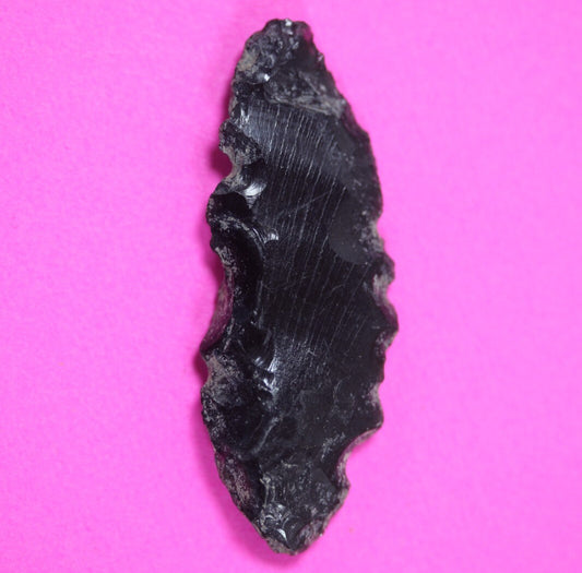 Authentic Pre Columbian Artifact Aztec Arrowhead Battle of Mexico City COA 82